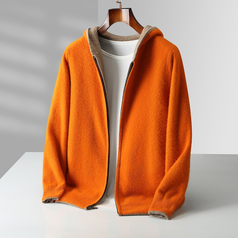 Sudadera con capucha reversible de cachemira CYRUS